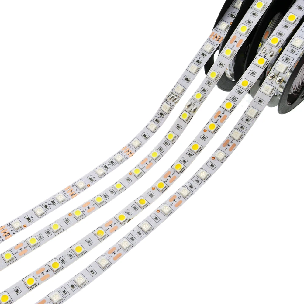 Светодиодная лента 5050 RGB 12 В гибкая для украшения дома SMD водонепроницаемая