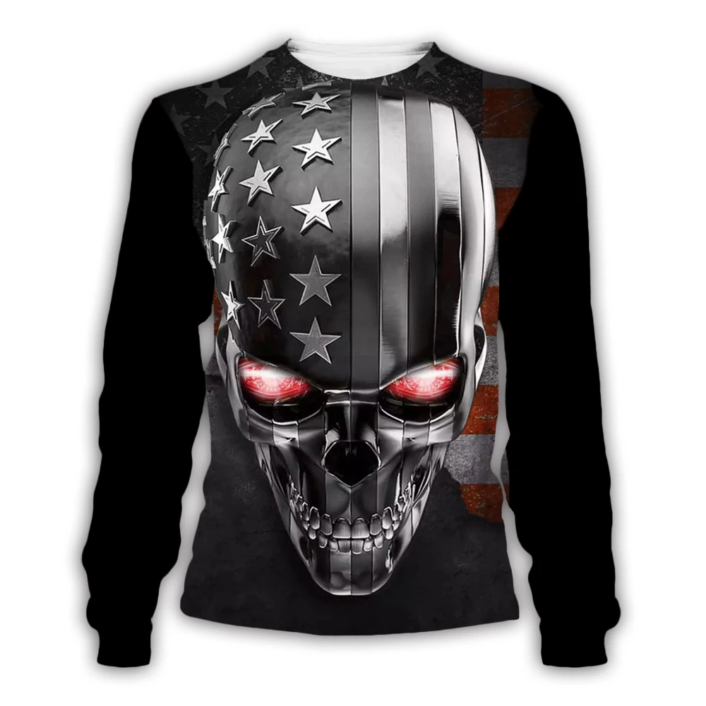 

PLstar Cosmos Skull/American flag 3D Print Hoodie/Sweatshirt/Jacket/Mens for Womens hip hop black apparel
