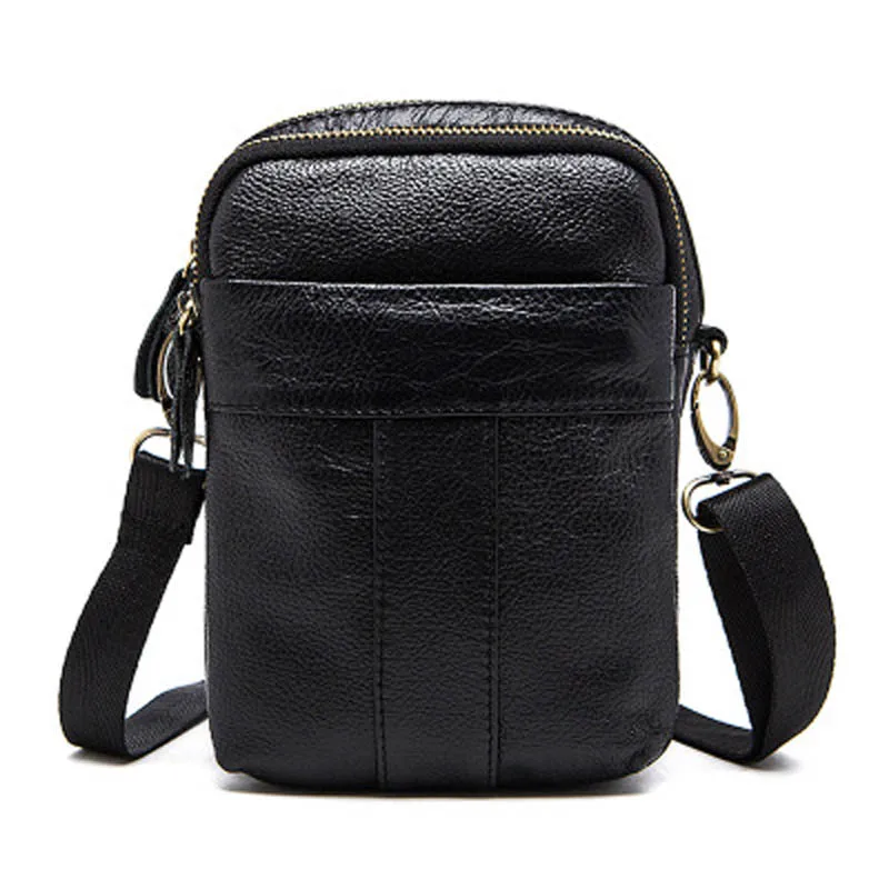 

YISHEN Genuine Leather Male Waist Pack Out Door Zipper Men Shoulder Bags Casual Solid Men Crossbody Bags Messenger Bags MLT6802