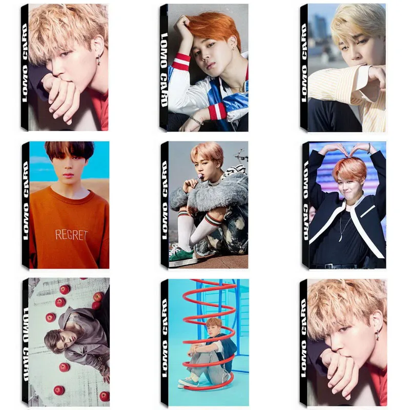 

KPOP Album JIMIN Self Made Paper Lomo Card Photo Card Poster HD Photocard Fans Gift Collection