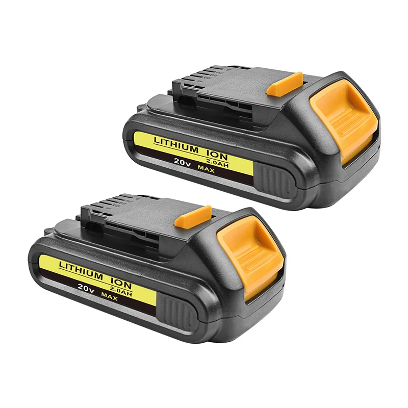 

BATTOOL 2 Pcs 2000mAh Replacement Battery For Dewalt DCB200 20V MAX Lithium-Ion Battery DCB204 DCB101 DCF885