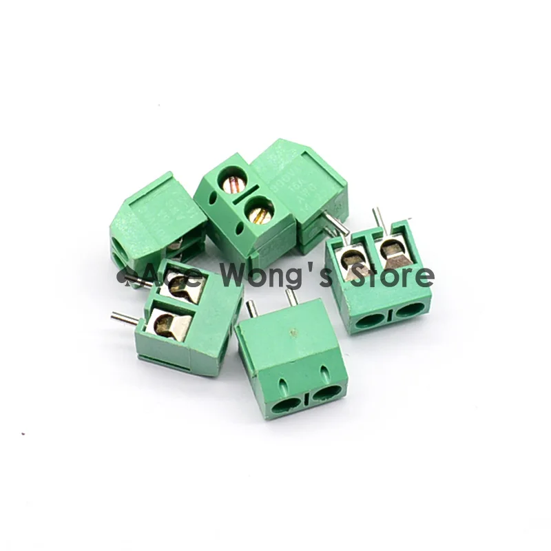

10PCS 5.08-301-2P 301-2P 2 Pin Screw Green Terminal Block Connector 5mm Pitch