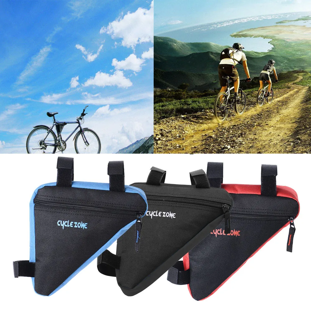 

Triangle Cycling Bike Bicycle Front Tube Frame Pouch Bag Holder Saddle Pannier