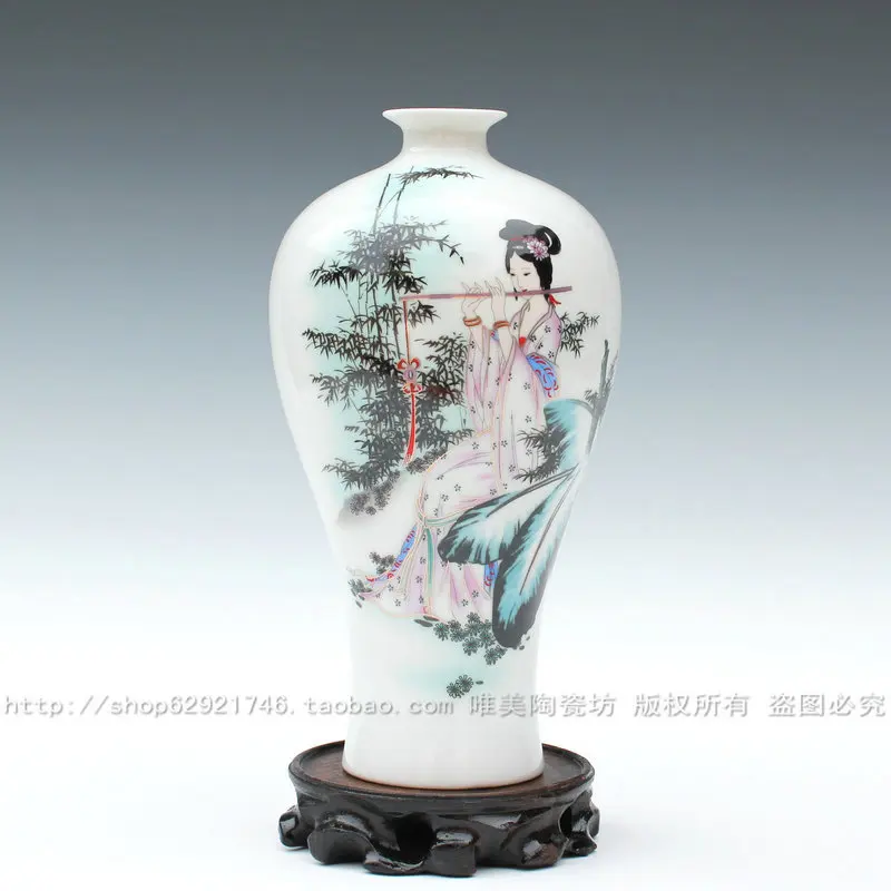 

Ceramics famille rose vase Small vase fish tail bottle decoration