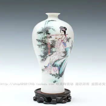 

Ceramics famille rose vase Small vase fish tail bottle decoration