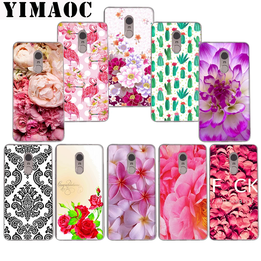 

YIMAOC 248z Rose Peony Flower Soft Case for Xiaomi Mi a1 a2 f1 6 8 lite se mix 2s Redmi 5 6 6a S2 Plus 5A Note 5 6 Pro 4 X