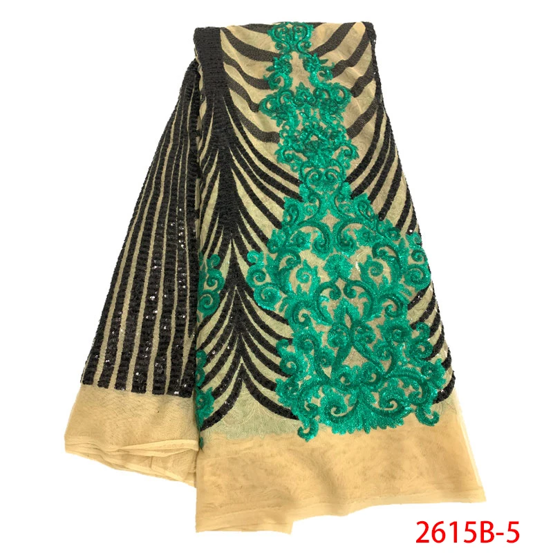 Высококачественные Блестки ткань на сетке нигерийская кружевная ткань с блестками Тюль ткань для свадебного платья KS2615B-1