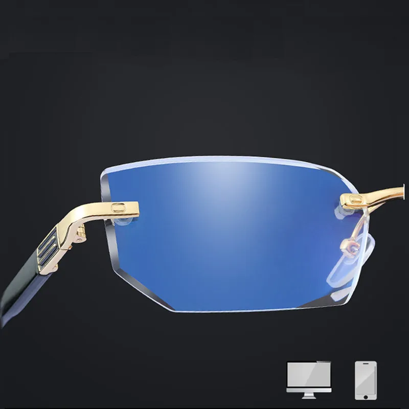 Анти-синий светильник Алмазная резка Обрезка очки для чтения Кристалл ультра светильник без оправы мобильные очки против усталости Elder R8718