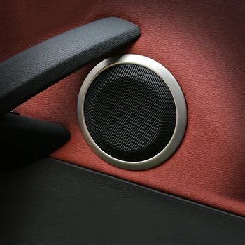 

2pcs Steel Fit For BMW X1 E84 2010-2015 Front Door Speaker Ring Cover Trim Garnish