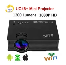 AirSharing theater multimedia projector Original UNIC uc46+ mini-led projector with Full HD 1080p Video