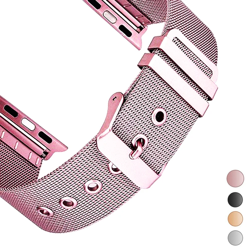 Ремешок Миланская петля для apple watch band 44 мм 40 42 38 iwatch series 6/5/4/3/2 звеньевой браслет из