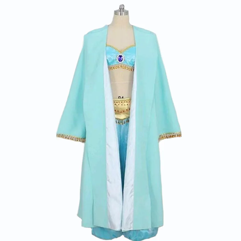 Aladdin Princess Jasmine Dress Outfit Costume with cape cosplay costume Aladdin Princess Jasmine Dress Outfit Costume with cape cosplay costume