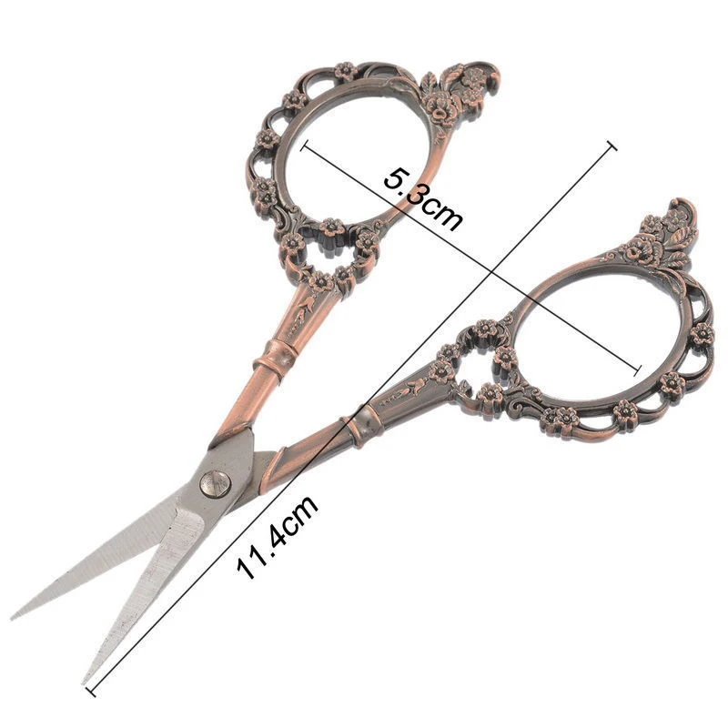 2018 Newest European Vintage Stainless Steel Sewing Shears Floral Scissors Craft DIY Tools
