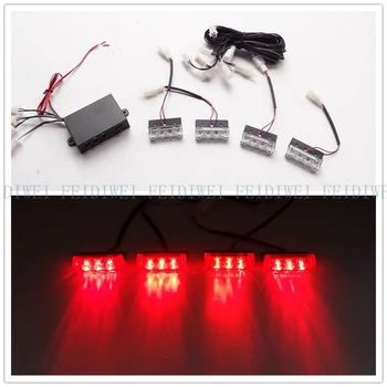 

03018 4x3led LED motorcycle flash light Strobe Flash Warning EMS Car Truck Light Flashing Firemen Lights DC 12V 4*3 12LED