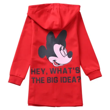 

Girls Spring Autumn Long Jacket Kids Outwear Coats For Tennager Girls Windbreaker Mickey Kids Outwear Clothing for 4-10Y