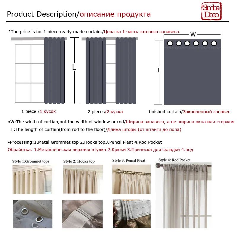 Simba Deco moderna jacquard sin fin cortinas opacas para sala de estar bordado de algodón de lino cortinas para dormitorio tamaño personalizado