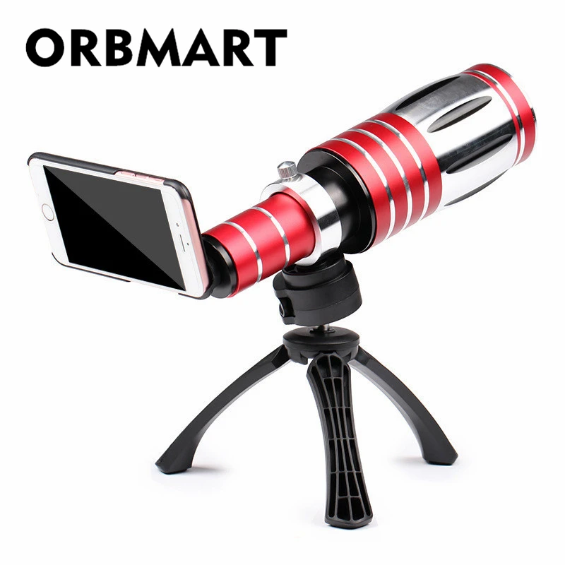 ORBMART 50X Optical Zoom Aluminum Telephoto Telescope Lens + Back
