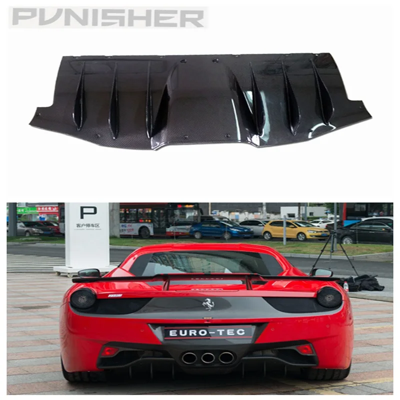 Carbon Fiber Car body kit Rear Trunk Spoiler Lip Wing Body Kits rear diffuser rear lip For Ferrari 458 Carbon Fiber Car body kit Rear Trunk Spoiler Lip Wing Body Kits rear diffuser rear lip For Ferrari 458