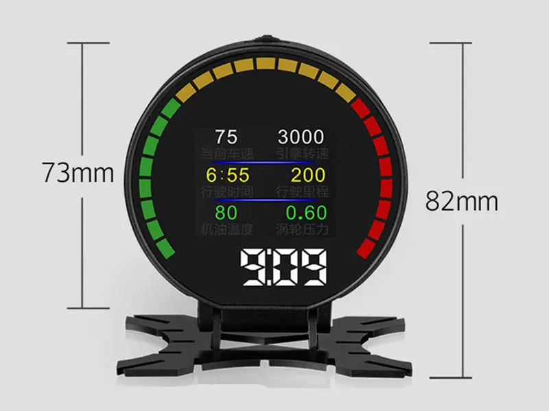 Автомобильный Hud Дисплей OBD проводной автомобильный Hud OBD2 дисплей на лобовое стекло автомобиля цифровой проектор на лобовое стекло