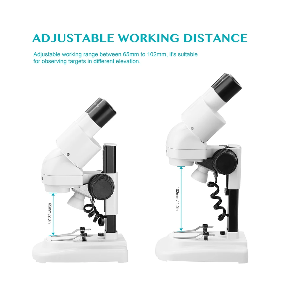  AOMEKIE 20X Binokular Stereo Mikroskop Top LED HD Bild PCB Solder Telefon Reparatur Probe Mineral B