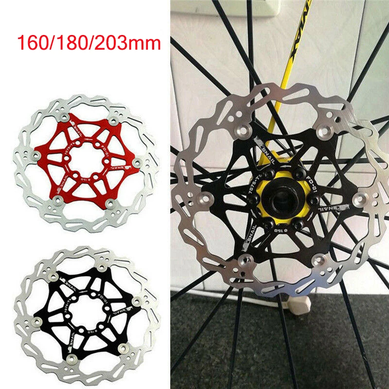 Snali горный велосипед тормоза стальной диск MTB Алюминий велосипедный спорт дисковые Тормозные колодки 160 мм 180 203 6 Болты аксессуары для