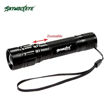 

SKYWOLFEYE LED Flashlight zoom torch Waterproof flashlight 300LM 3 Modes LED Zoomable light For 18650 3.7v Battery