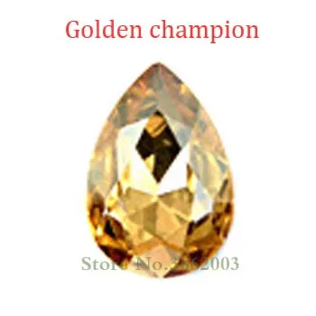 Заводская распродажа, форма dr pointback, высококачественные стеклянные стразы, камень для дизайна ногтей, аксессуары для одежды Diy - Цвет: Golden champion
