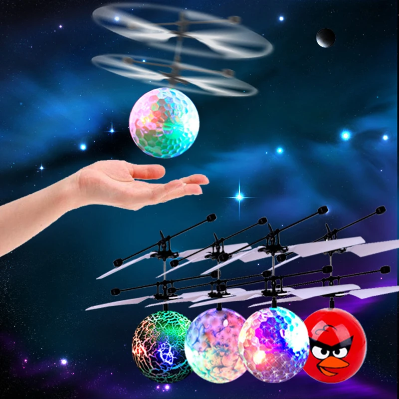 Flying Ball LED Luminous Kid Flight Balls Electronic Infrared Induction Aircraft Remote Control Toys Magic Sensing Helicopter