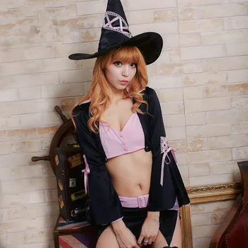 

lovely witch cosplay costumes for women sweet witch costumes black magician sexy female magician sissy halloween suit for women
