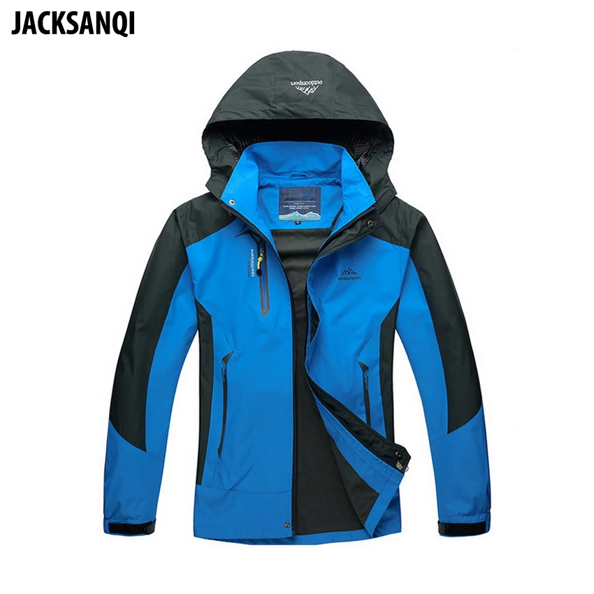 JACKSANQI رجل السترات في الهواء الطلق الربيع الخريف للماء يندبروف سترة الذكور المشي التزلج التخييم الرياضة الذكور معاطف 5XL RA135