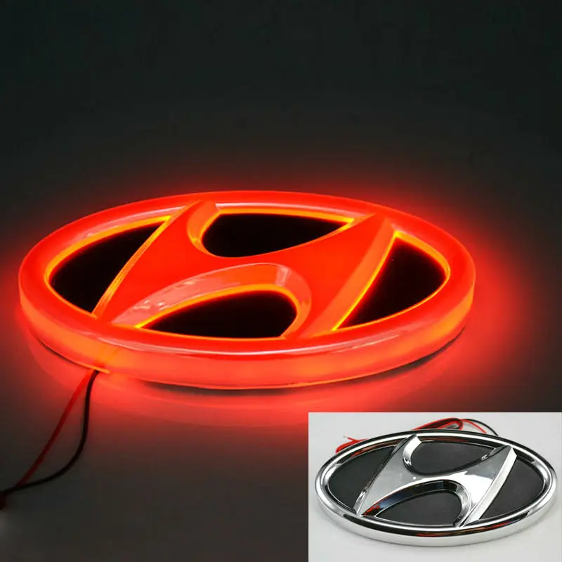 Hyundai car Newest Design Style Colorful LED logo Light emblem light