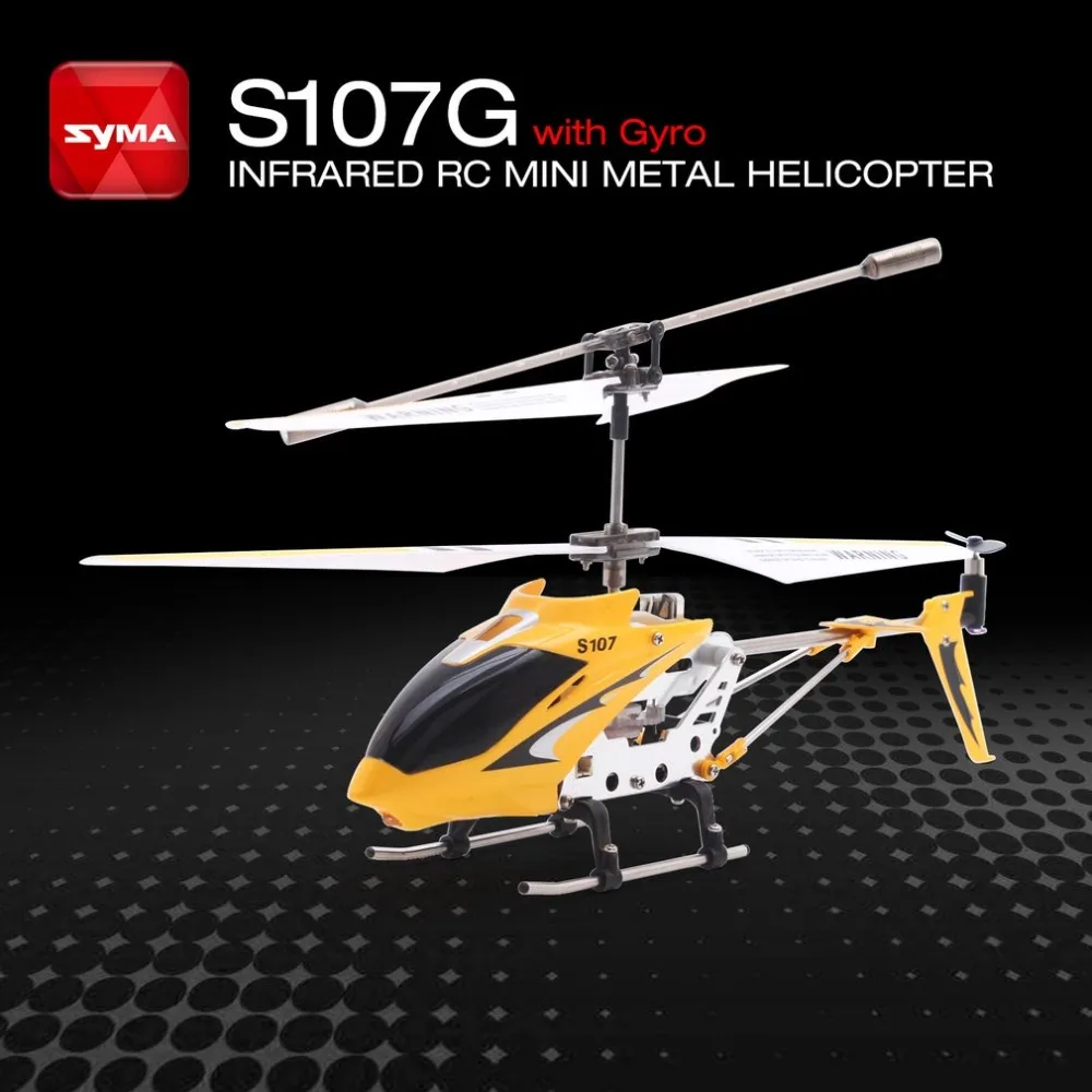 Syma S107G гироскоп металлический инфракрасный радиоприемник 3CH Мини вертолет Радиоуправляемый Летающий Дрон для игрушек подарок RTF