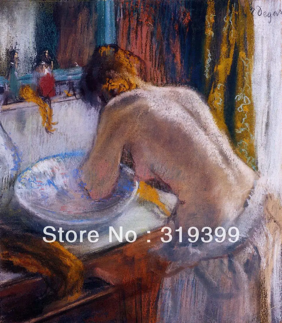

Oil Painting Reproduction on Linen Canvas,The Toilette by edgar degas,Free DHL FAST Shipping,100%handmade
