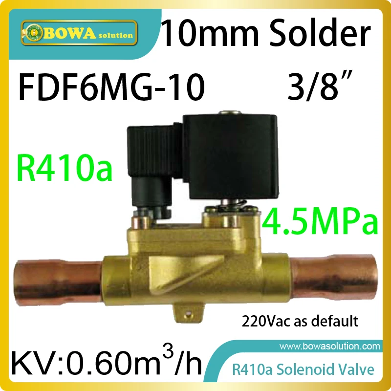 R410a coolant solenoid valve with ODF connection is suitable for air source, water/geothermal source heat pump water heaters R410a coolant solenoid valve with ODF connection is suitable for air source, water/geothermal source heat pump water heaters