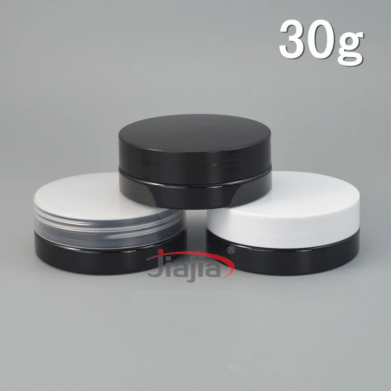 Пластиковая банка для крема 30 г с прозрачной/черной/белой крышкой|cream jar|30g cream jarpet
