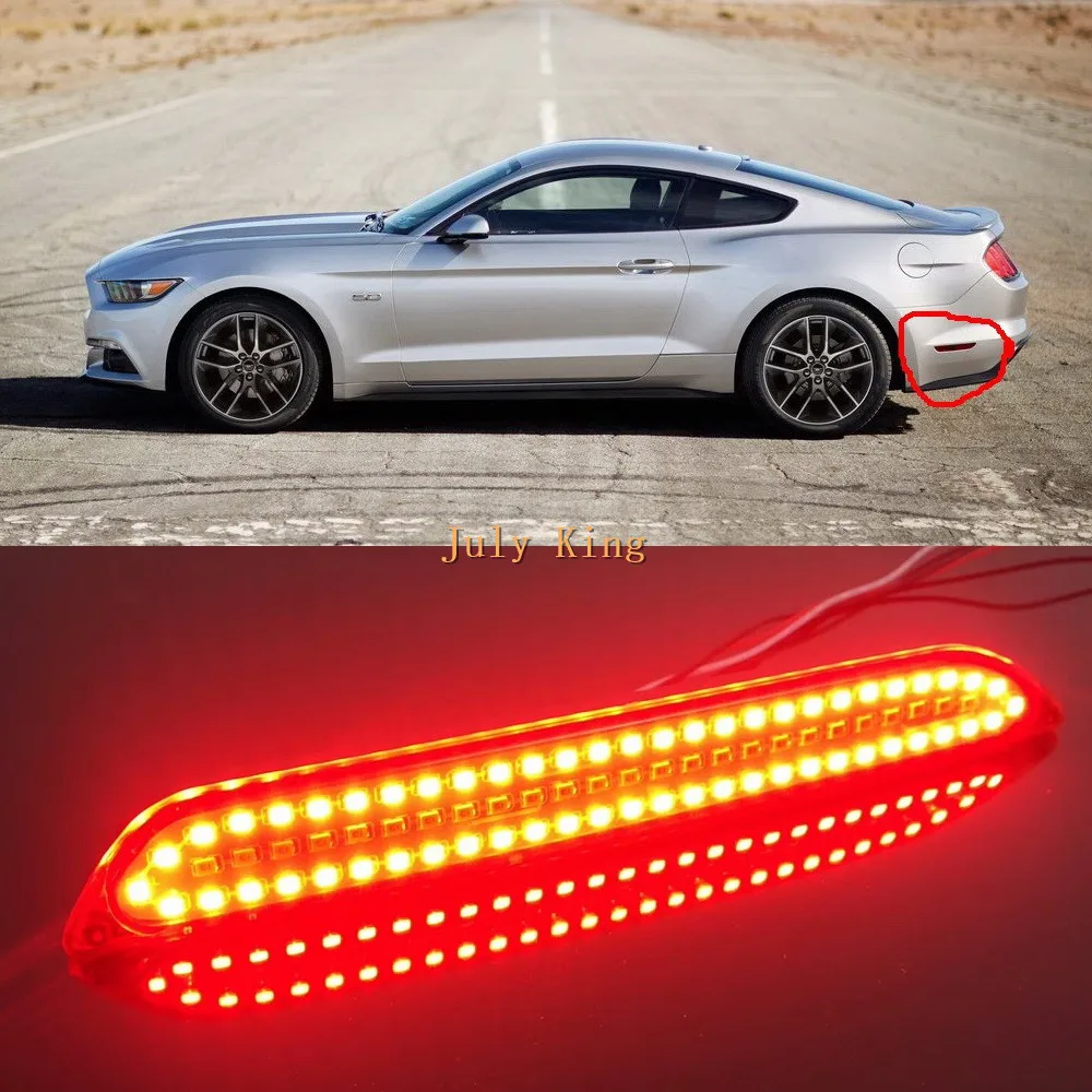 July King Car Side Red LED Night Driving Lights + Yellow Turn Signals
