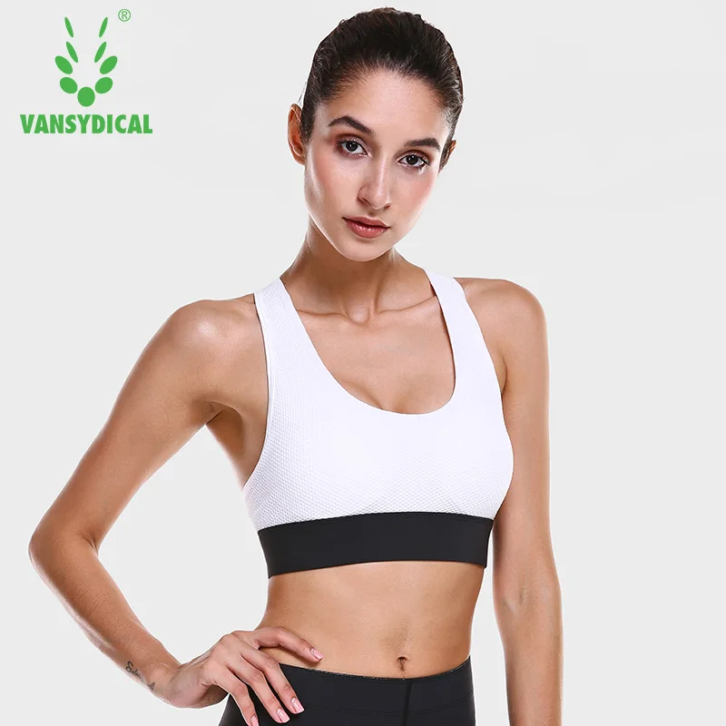 Vansydical Спортивное нижнее белье женские дышащие сетчатые спортивные бюстгальтеры