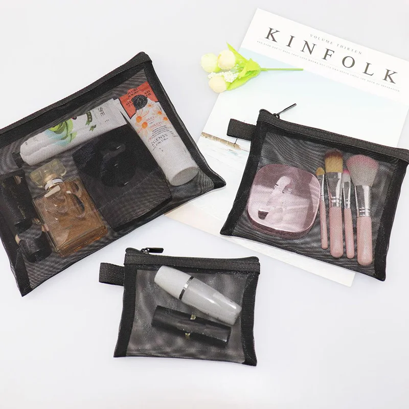 

Casual Travel Cosmetic Bag Women Zipper Make Up Transparent Makeup Case Organizer Storage Pouch Toiletry Beauty Wash Kit Bags