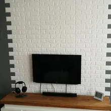 3D DIY Декор для дома, кирпичная стена, наклейки для гостиной, водостойкая пена, самоклеющиеся обои для комнаты, искусство 60*60 см, сделанные наклейки для кухни