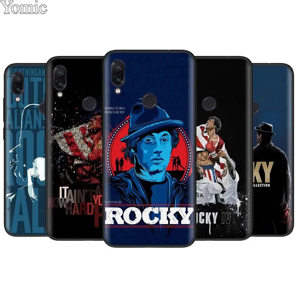 

Rocky Balboa for Xiaomi Redmi 7 6 5 Note 7 5 6 Pro 4X 5A 6A S2 GO Poco F1 TPU Black Soft Case Silicone Case Cover