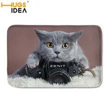 HUGSIDEA коврик фланелевый коврик для гостиной с рисунком кота, спальни, кухни, ванной комнаты, Противоскользящий коврик для гостиной 59*40 см
