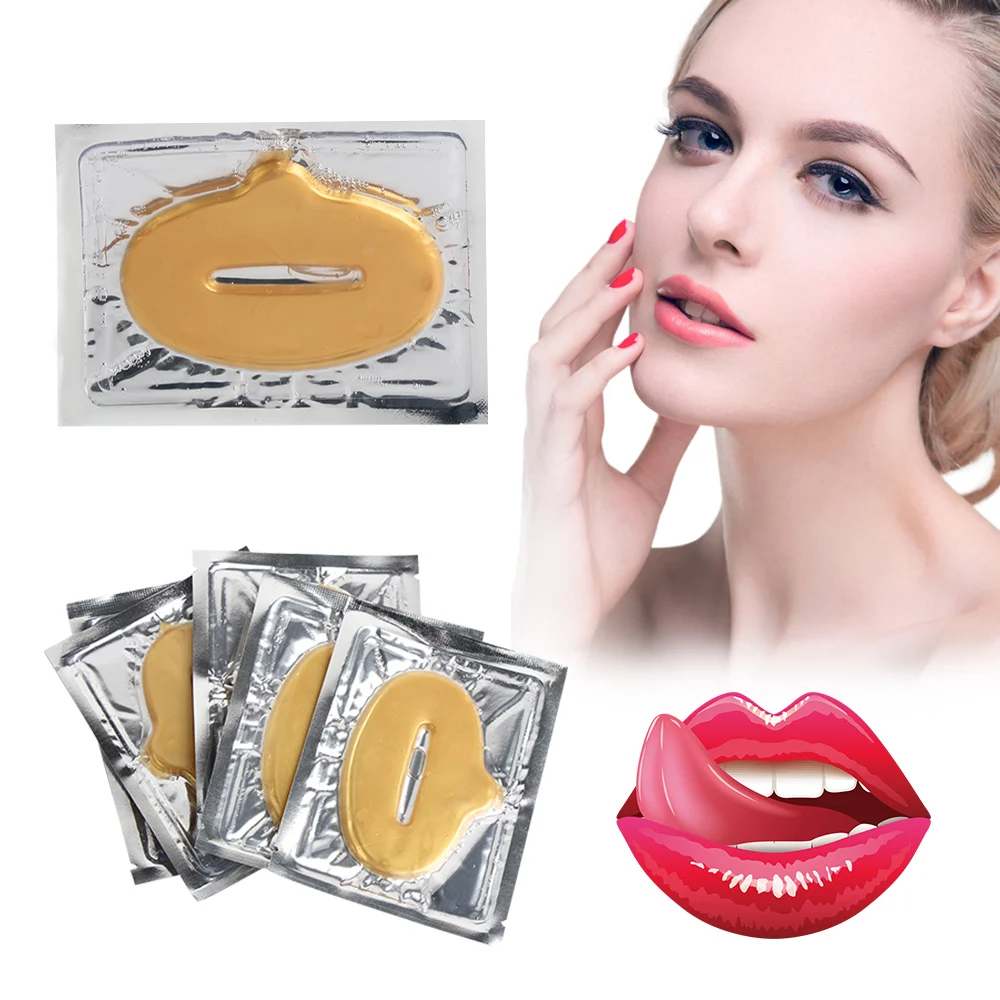 Buy 5Pcs Women Lip Masks Gold Sexy Crystal Lip Membrane Collagen Moisture