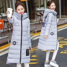 Women s casual cotton winter coat fashion slim long size thick cotton padded female