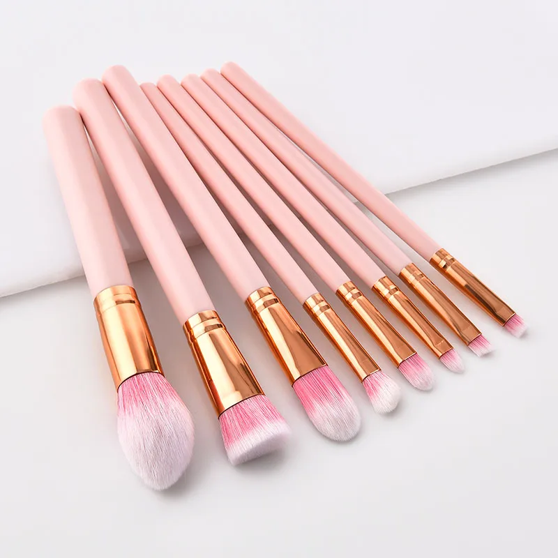 Pink Foundation Brush Eyebrow Brush Makeup Brushes Set Professional