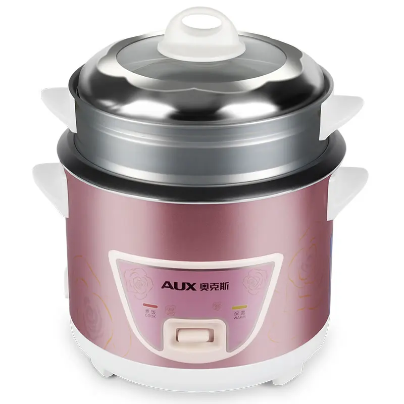 

3L Large Rice Cooker with Steaming Basket for Fish Cake Applying 3-4 People Non-stick Coating Inner Pot Mechanical Timer Control