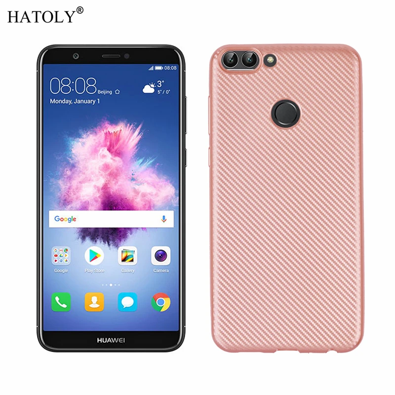Чехол HATOLY для Huawei P Smart Ультратонкий мягкий чехол-накладка из углеродного волокна
