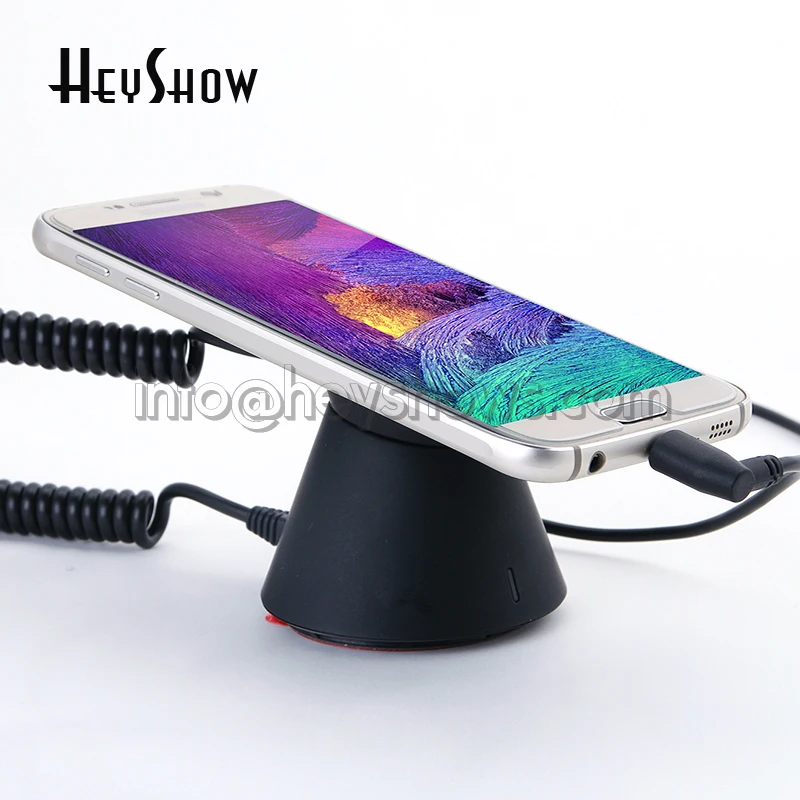  10x Black Mobile Phone Alarm Stand iPhone Security Display Holder White Smartphone Anti-theft Devic