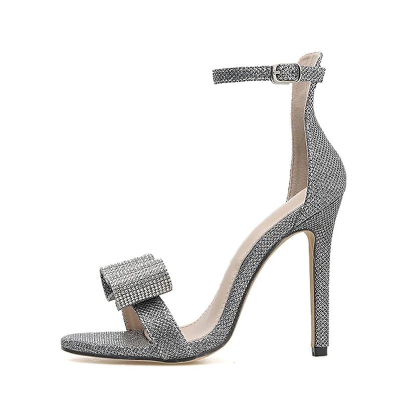 New Women Pumps Fashion Women Peep Toe Bowknot High Heels Sandals Ankle Strap Sexy Women Rhinestone Silver Wedding Pumps Shoes New Women Pumps Fashion Women Peep Toe Bowknot High Heels Sandals Ankle Strap Sexy Women Rhinestone Silver Wedding Pumps Shoes