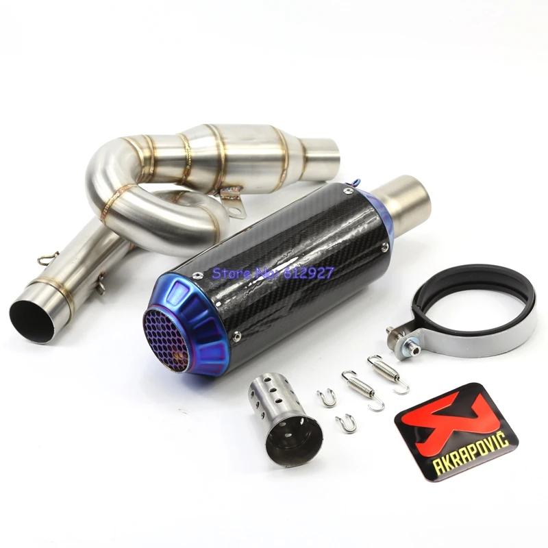 

Motorcycle Z800 Slip On Exhaust System Muffler Pipe Motorbike Akrapovic Exhaust Pipe Muffler Escape with DB Killer