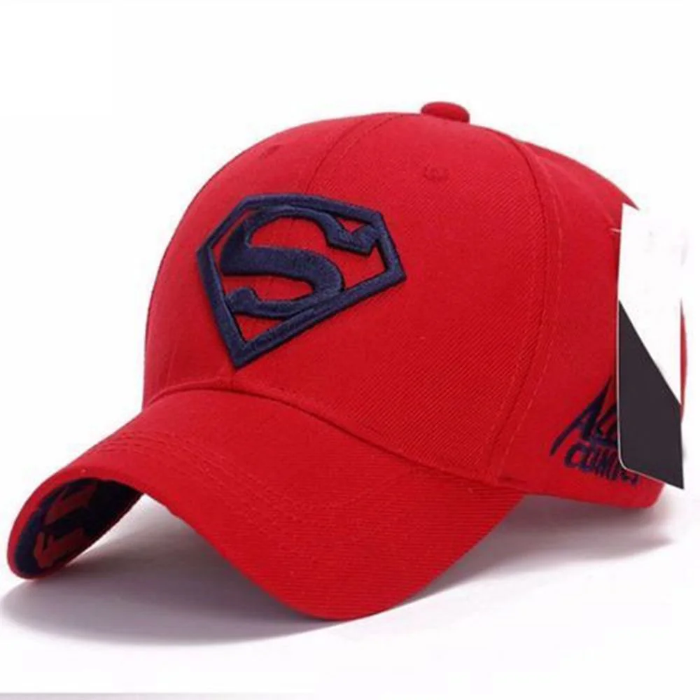 

Men Women Unisex Outdoor Snapback Running Cap Adjustable Fit Cap Superman Hip-hop Stretch Hat 456
